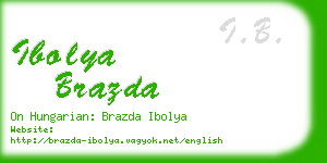 ibolya brazda business card